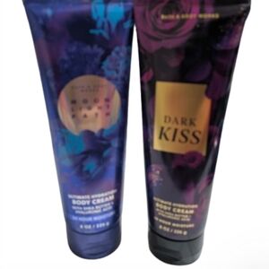 Bath & Body Works Dark Kiss And Moonlight Path Body Cream - Purple and Blue